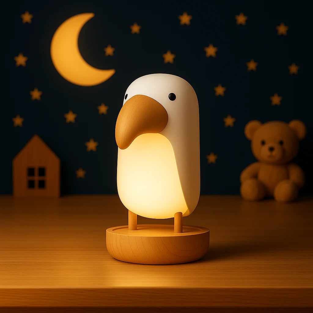 Lampe Oiseau en Bois