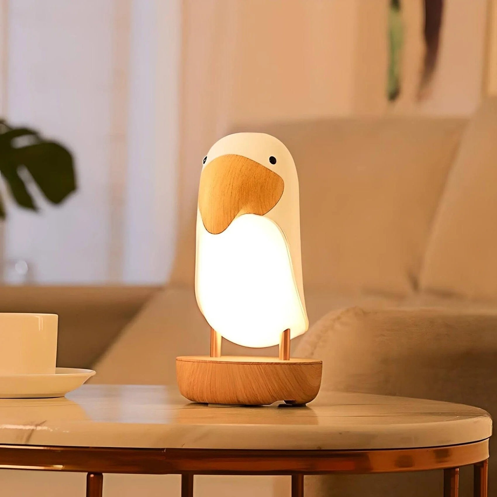 Lampe Oiseau en Bois