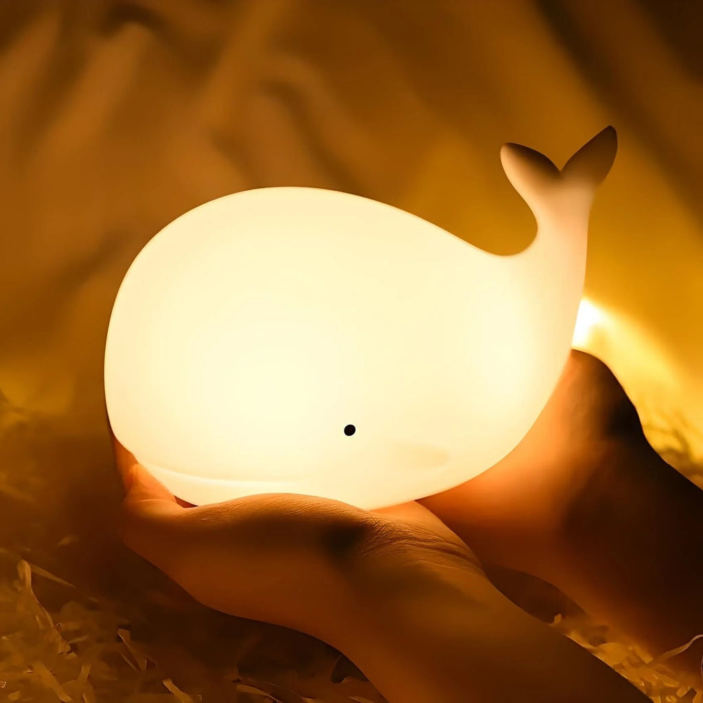 Veilleuse Baleine Blanche Nomade en Silicone