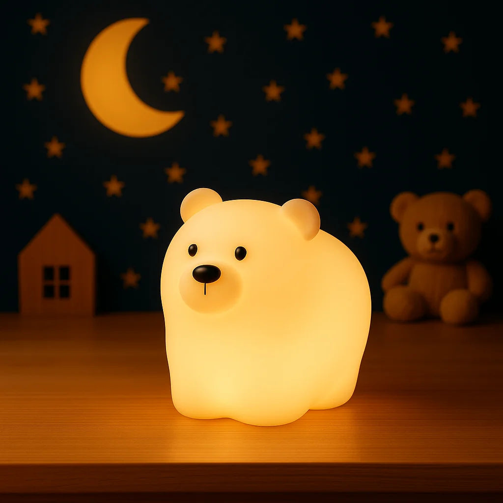 Veilleuse Bébé Ourson en Silicone
