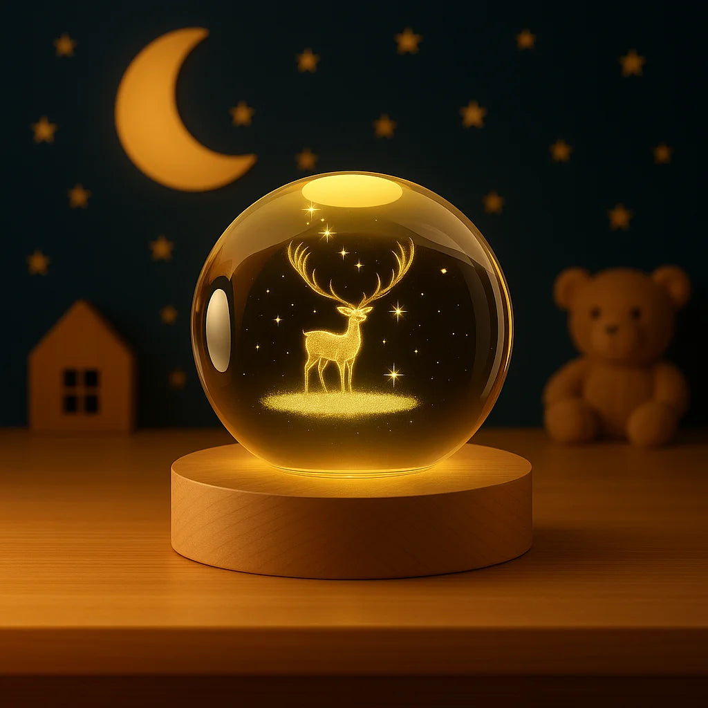 Veilleuse Boule de Cristal Cerf