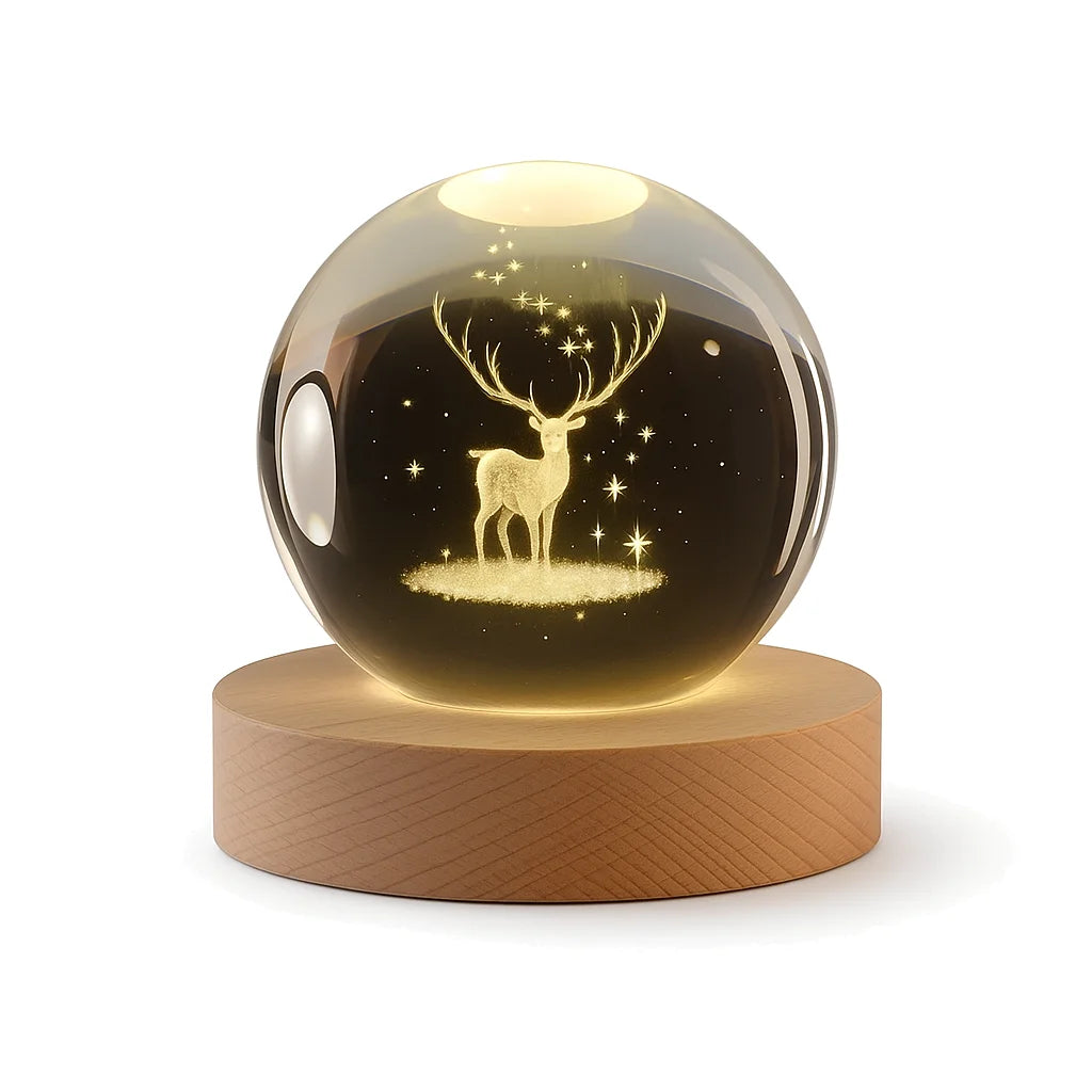 Veilleuse Boule de Cristal Cerf