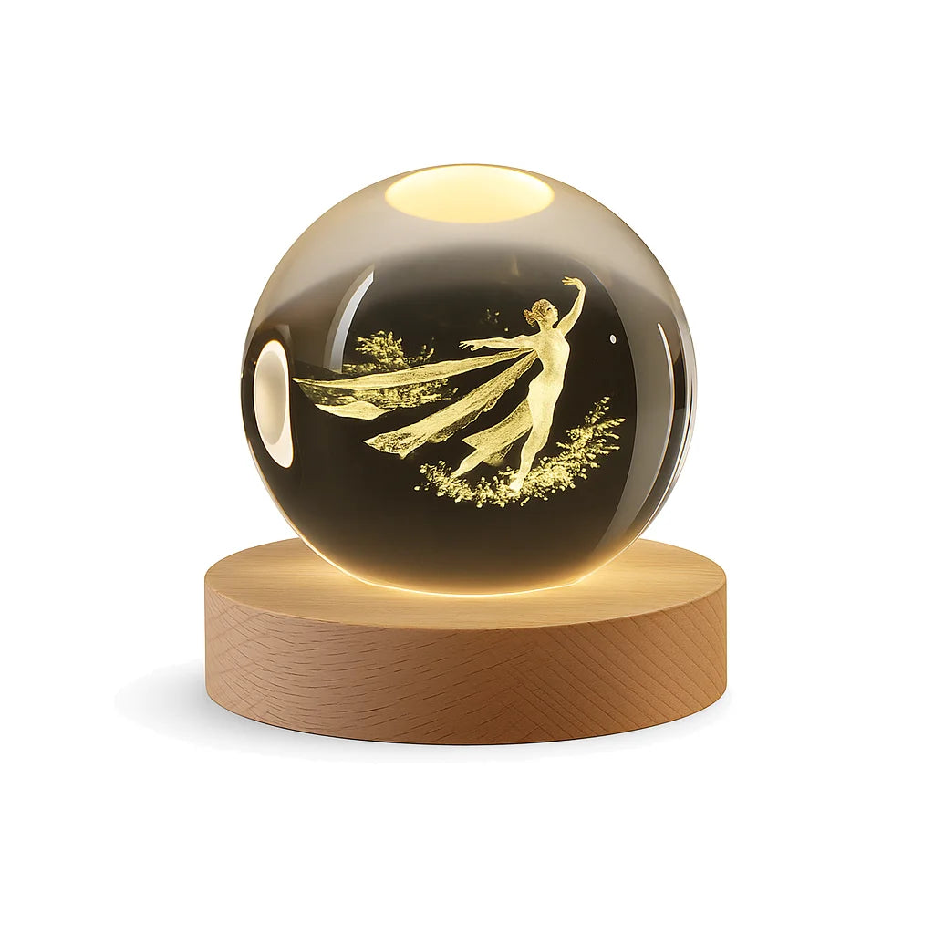 Veilleuse Boule de Cristal Elsa Reine des Neiges
