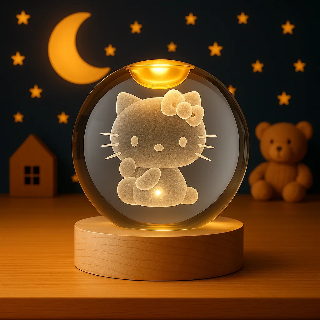 Veilleuse Boule de Cristal Hello Kitty