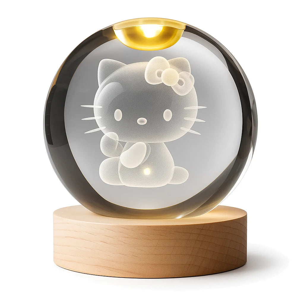Veilleuse Boule de Cristal Hello Kitty