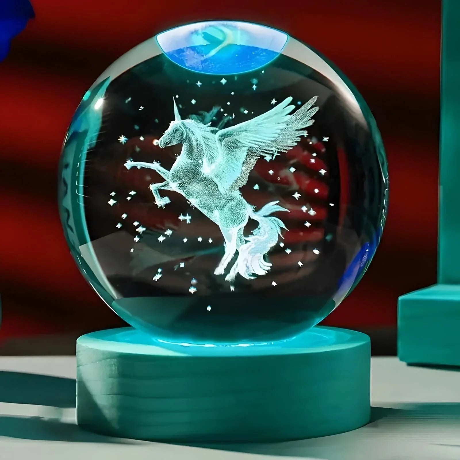 Veilleuse Boule de Cristal Licorne