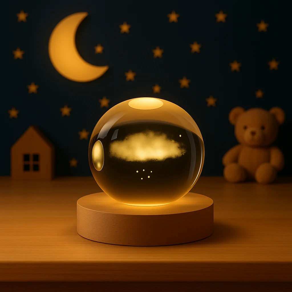 Veilleuse Boule de Cristal Nuage