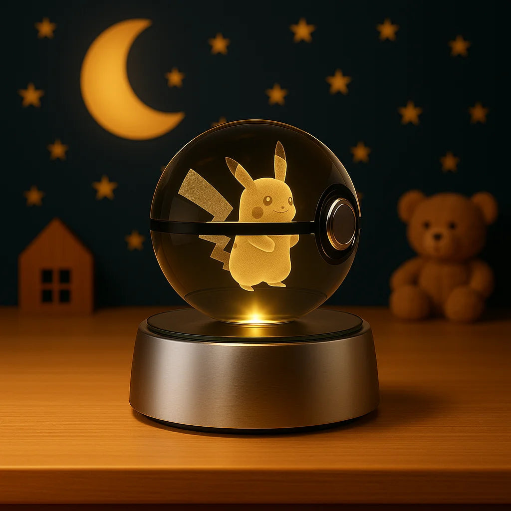 Veilleuse Boule de Cristal Pikachu Colorée