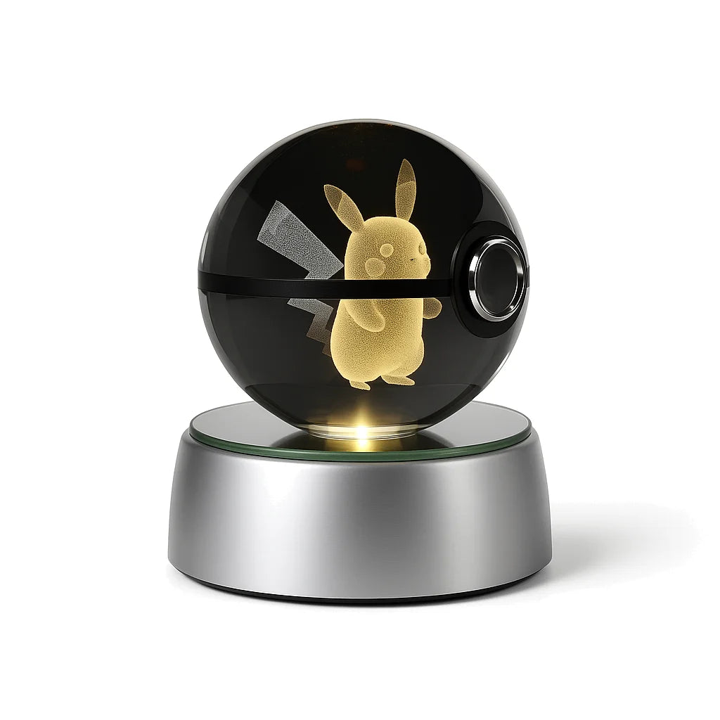 Veilleuse Boule de Cristal Pikachu Colorée