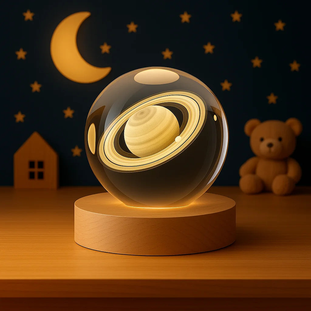 Veilleuse Boule de Cristal Saturne