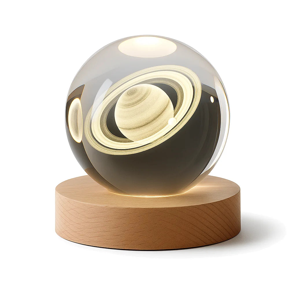 Veilleuse Boule de Cristal Saturne