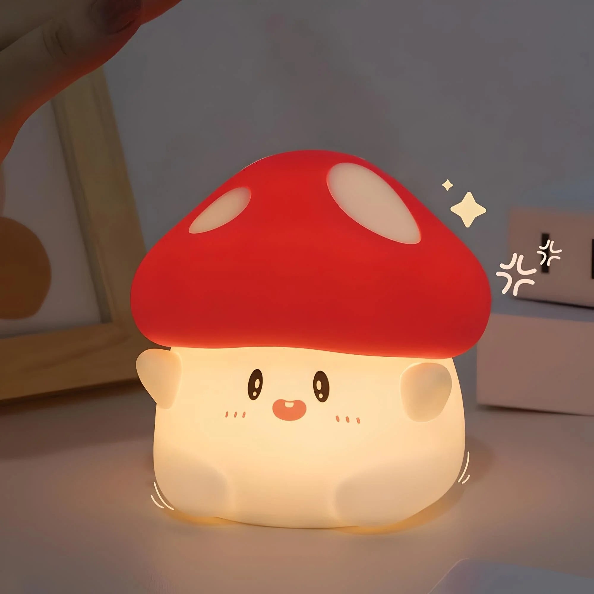 Veilleuse Champignon Chapeau Rouge en Silicone