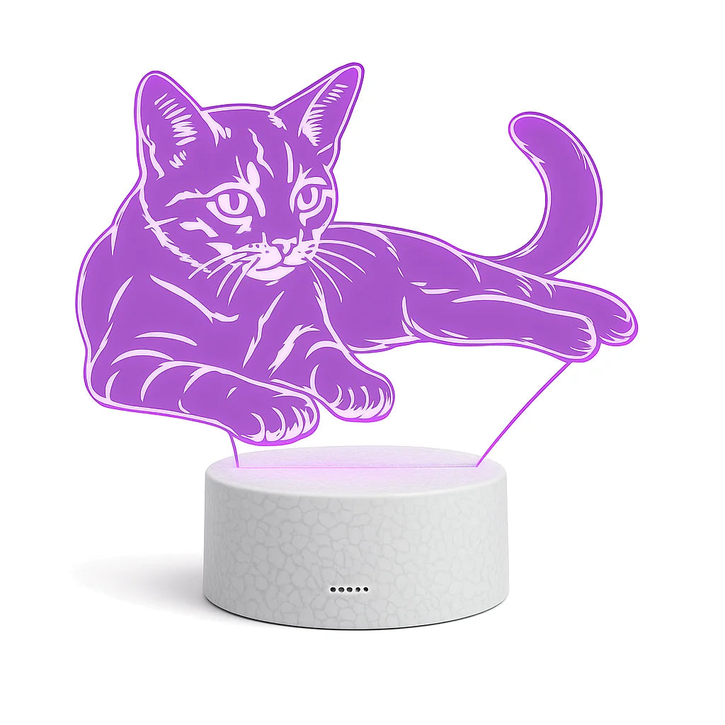Veilleuse Chat 3D