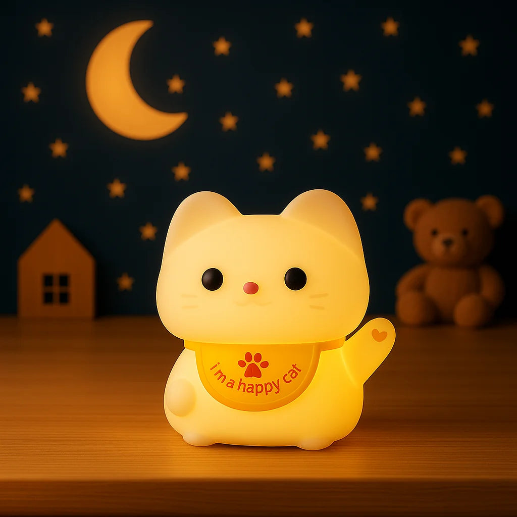 Veilleuse Chat Porte-Bonheur