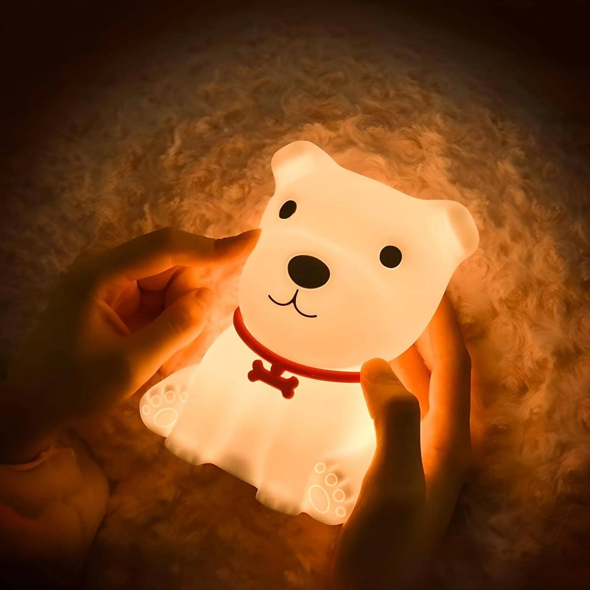 Veilleuse Chien Collier Rechargeable