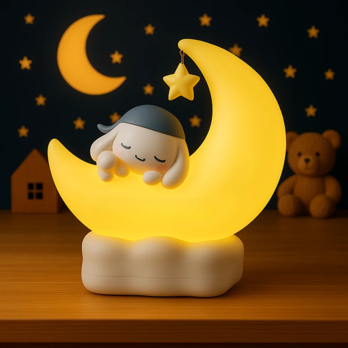 Veilleuse Chien Lune Bébé Rechargeable LED