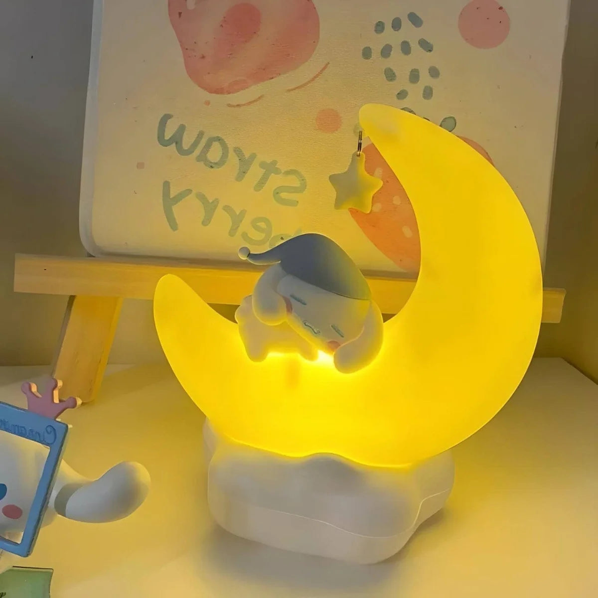 Veilleuse Chien Lune Bébé Rechargeable LED