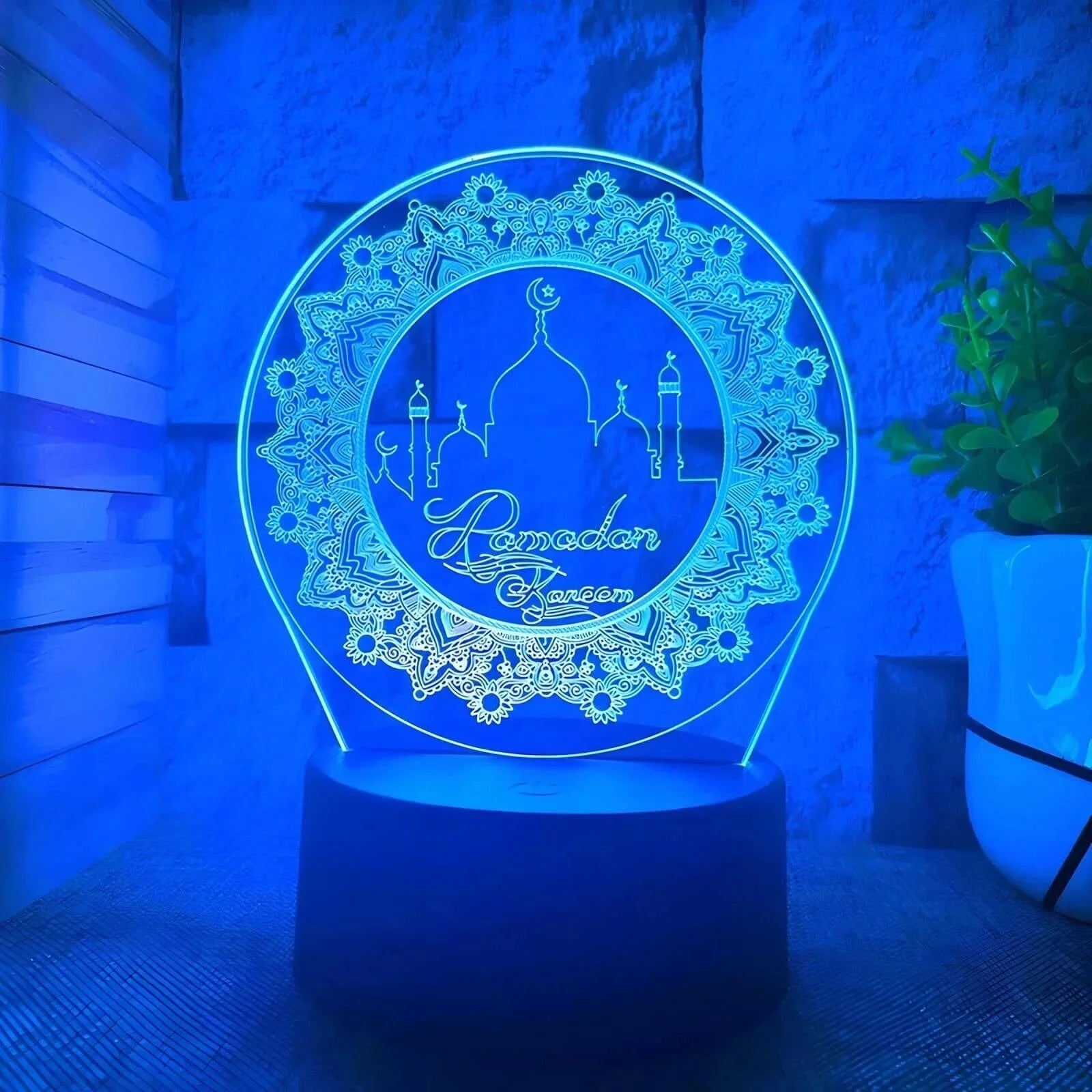 Veilleuse Coranique Cercle Ramadan 3D