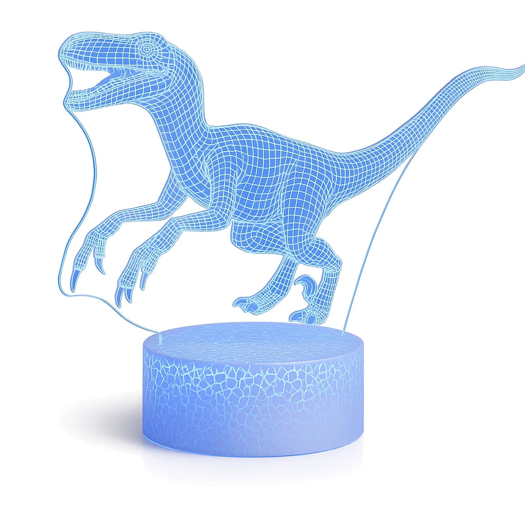 Veilleuse Dinosaure Velociraptor 3D
