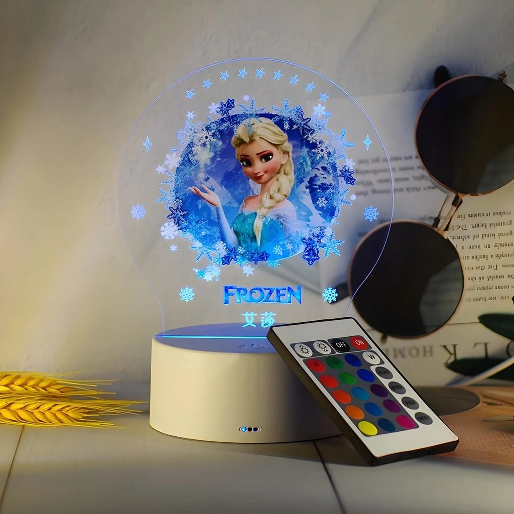Veilleuse Elsa Reine des Neiges 3D