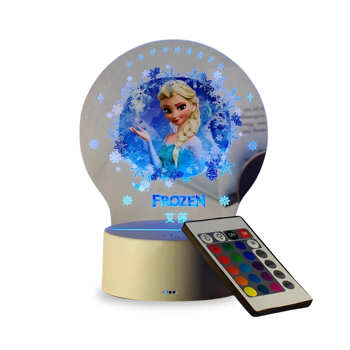 Veilleuse Elsa Reine des Neiges 3D