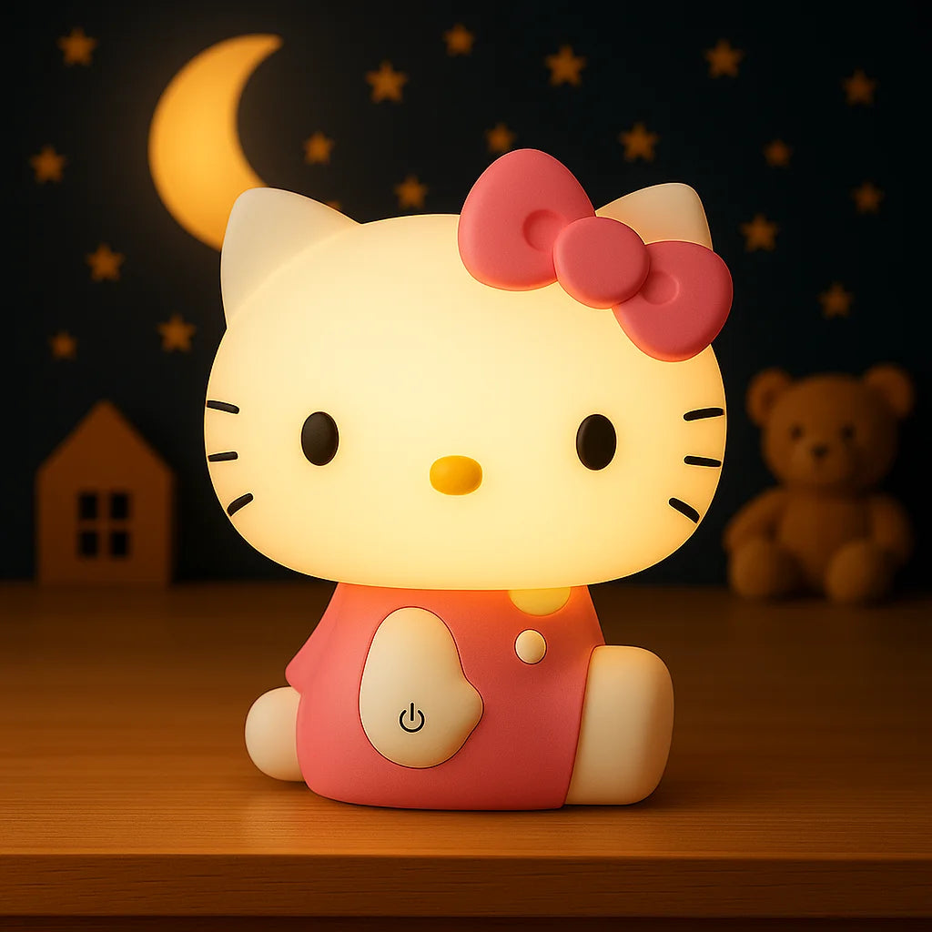 Veilleuse Hello Kitty Rose à Capteur Tactile