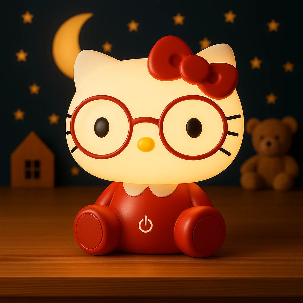 Veilleuse Hello Kitty Rouge à Lunettes
