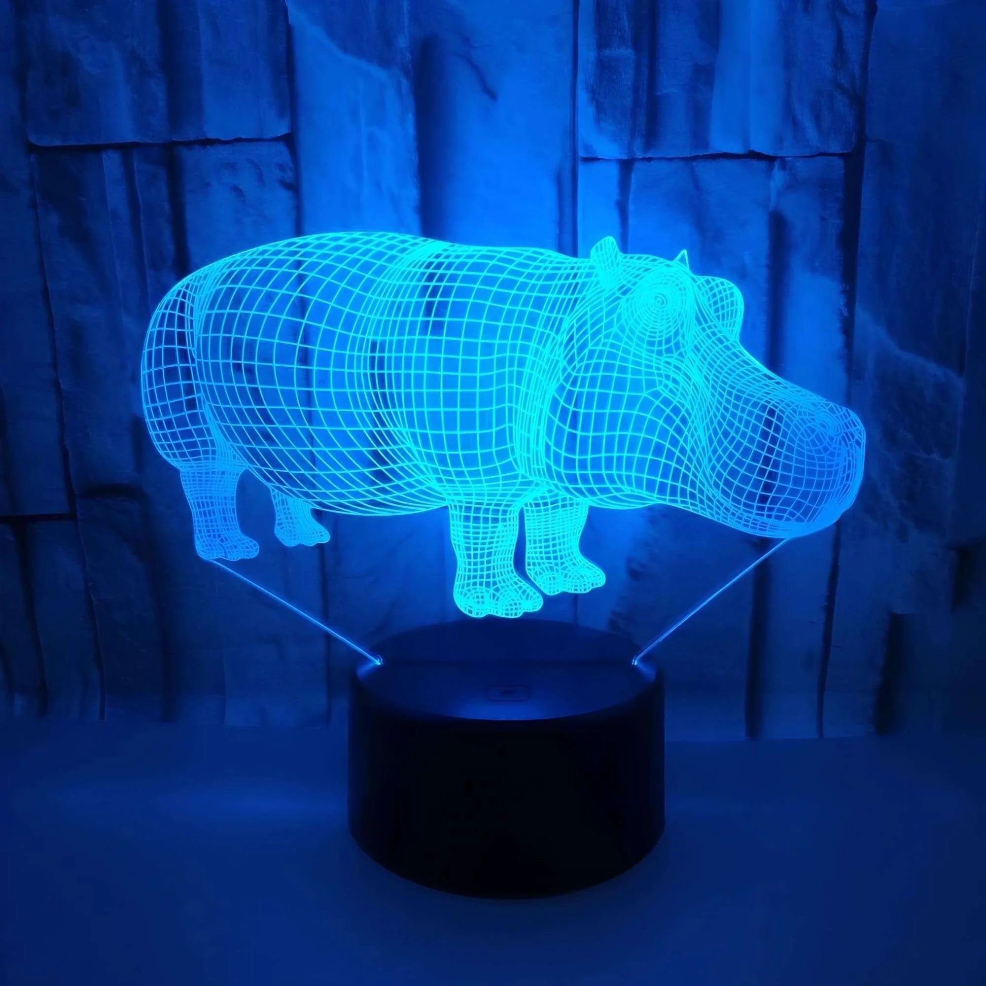 Veilleuse Hippopotame 3D