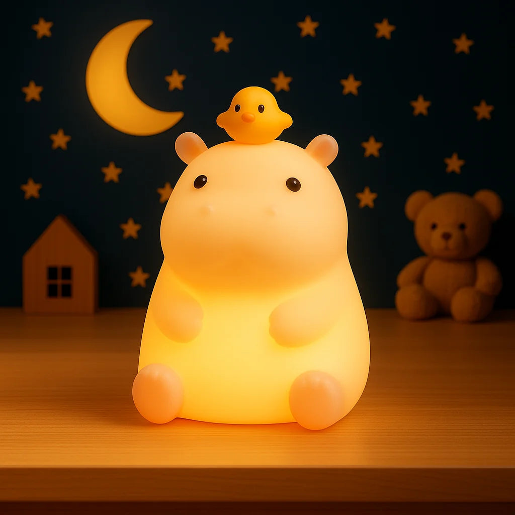 Veilleuse Hippopotame Rechargeable pour Bébé