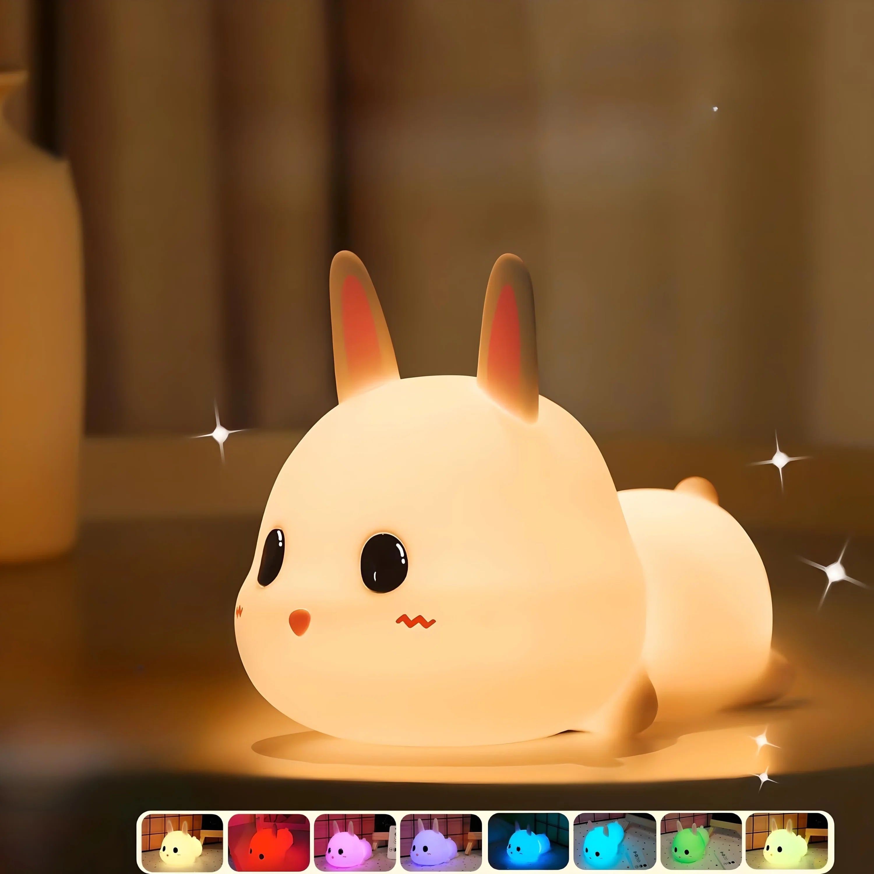Veilleuse Lapin 8 Couleurs