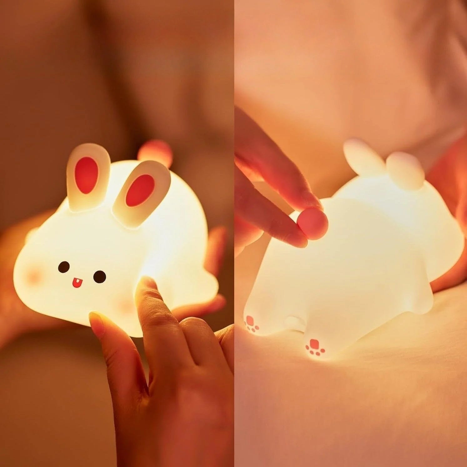 Veilleuse Lapin avec Capteur Tactile