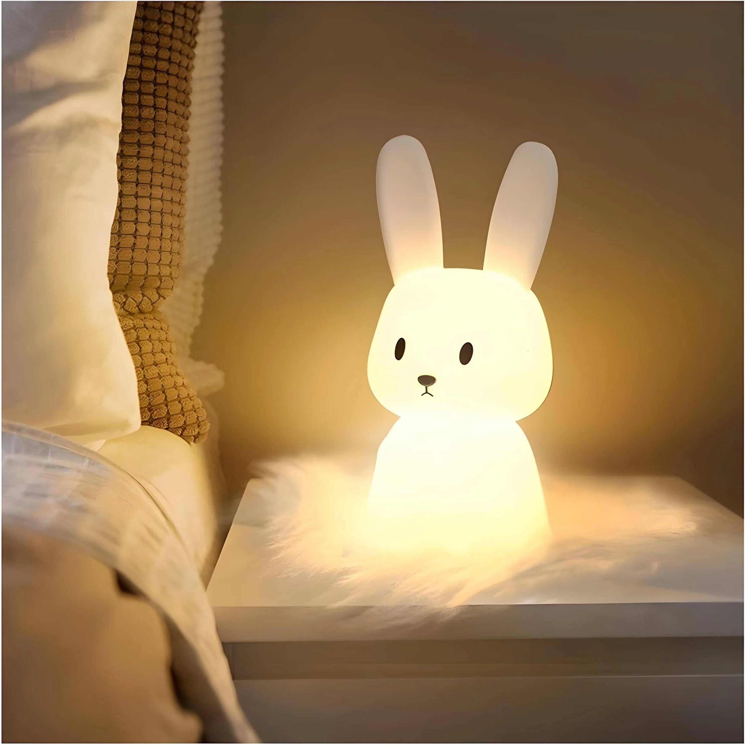 Veilleuse Lapin Multicolore en Silicone