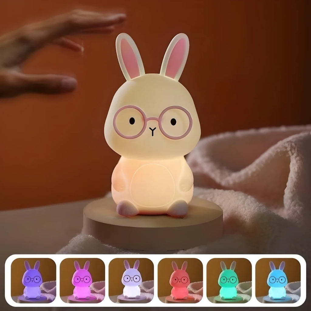 Veilleuse Lapin Tactile pour Bébé