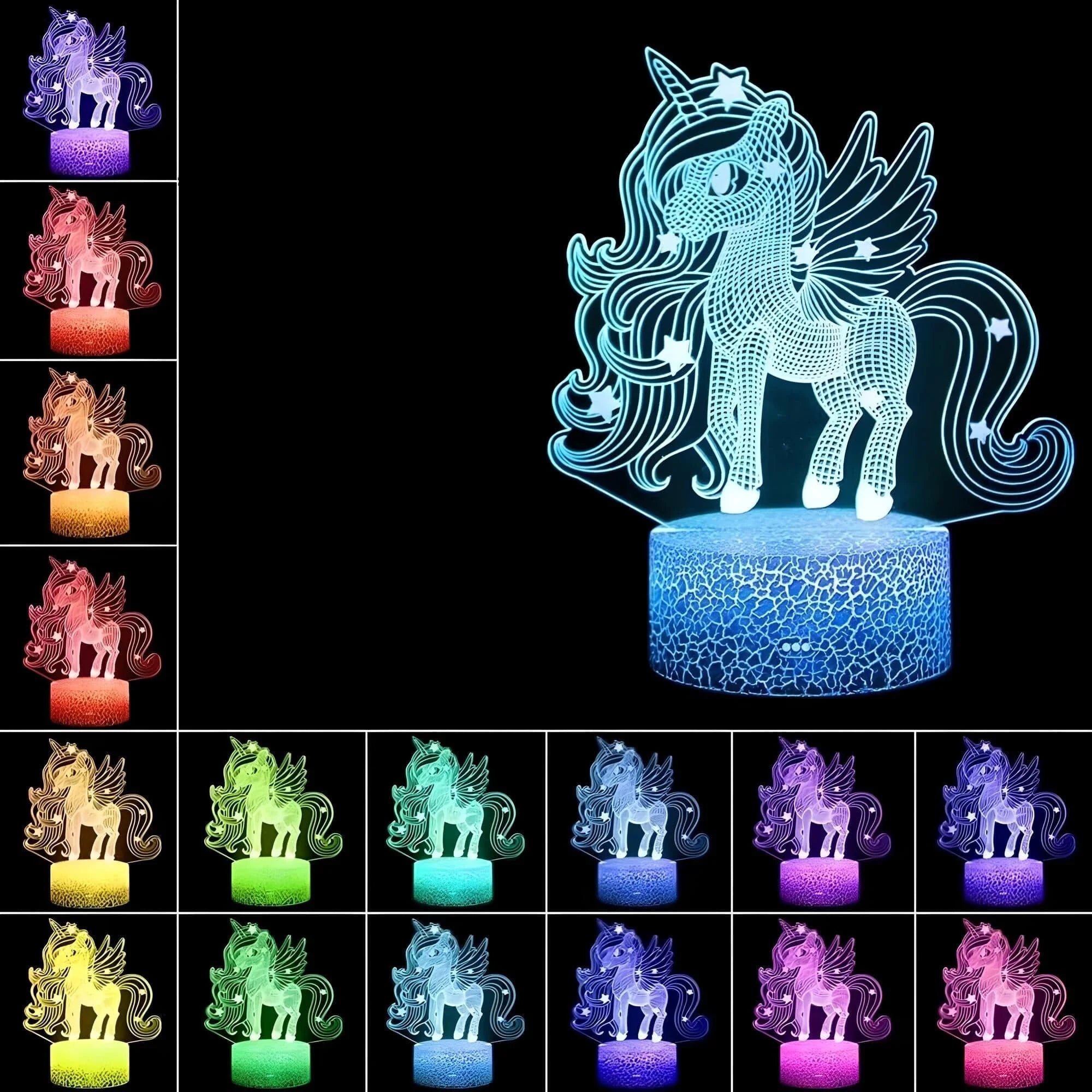 Veilleuse Licorne 3D