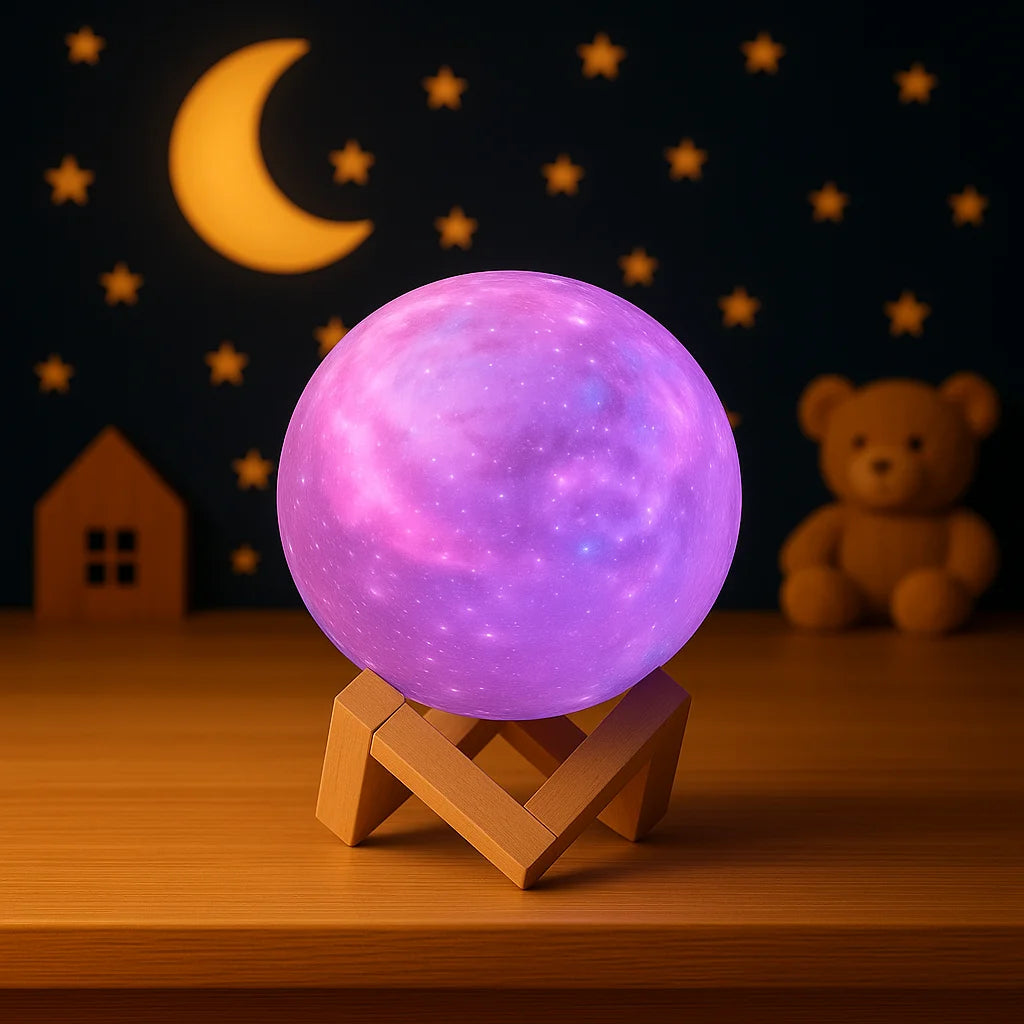 Veilleuse Lune Galaxie