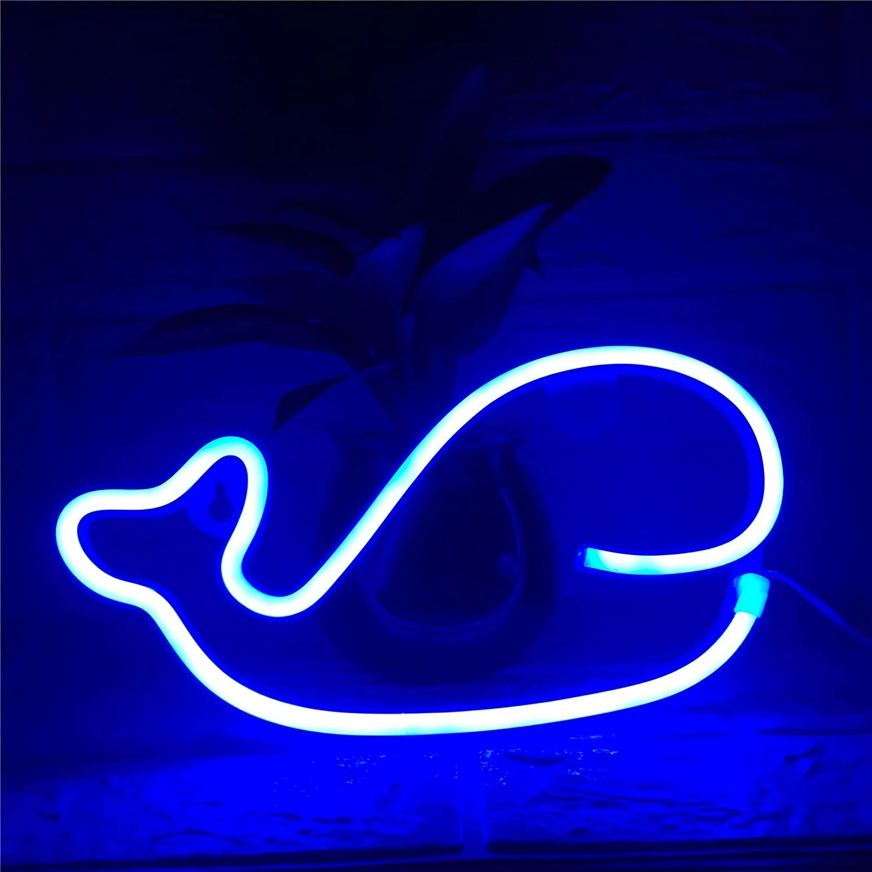 Veilleuse Néon Baleine