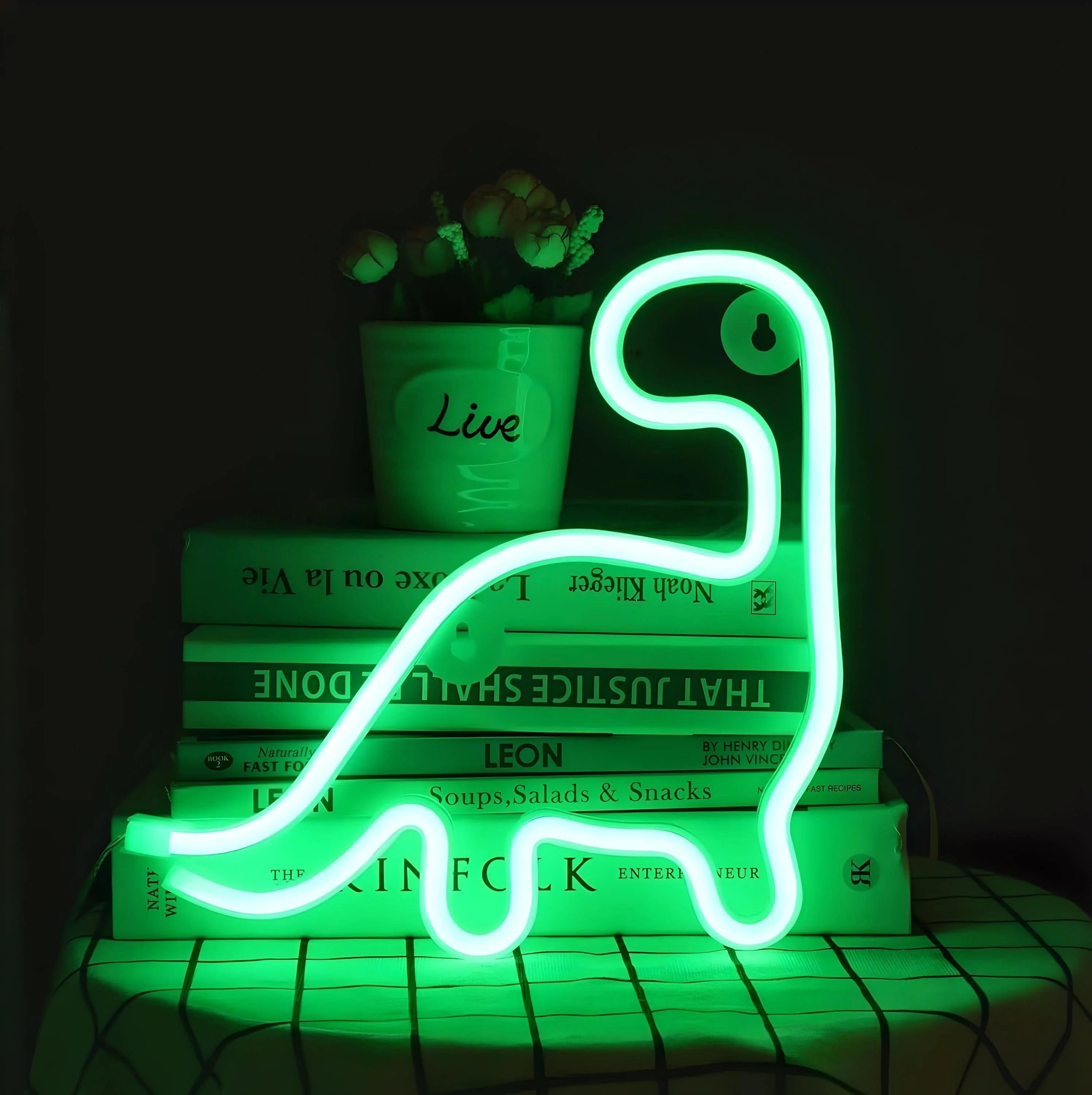 Veilleuse Néon Dinosaure Vert