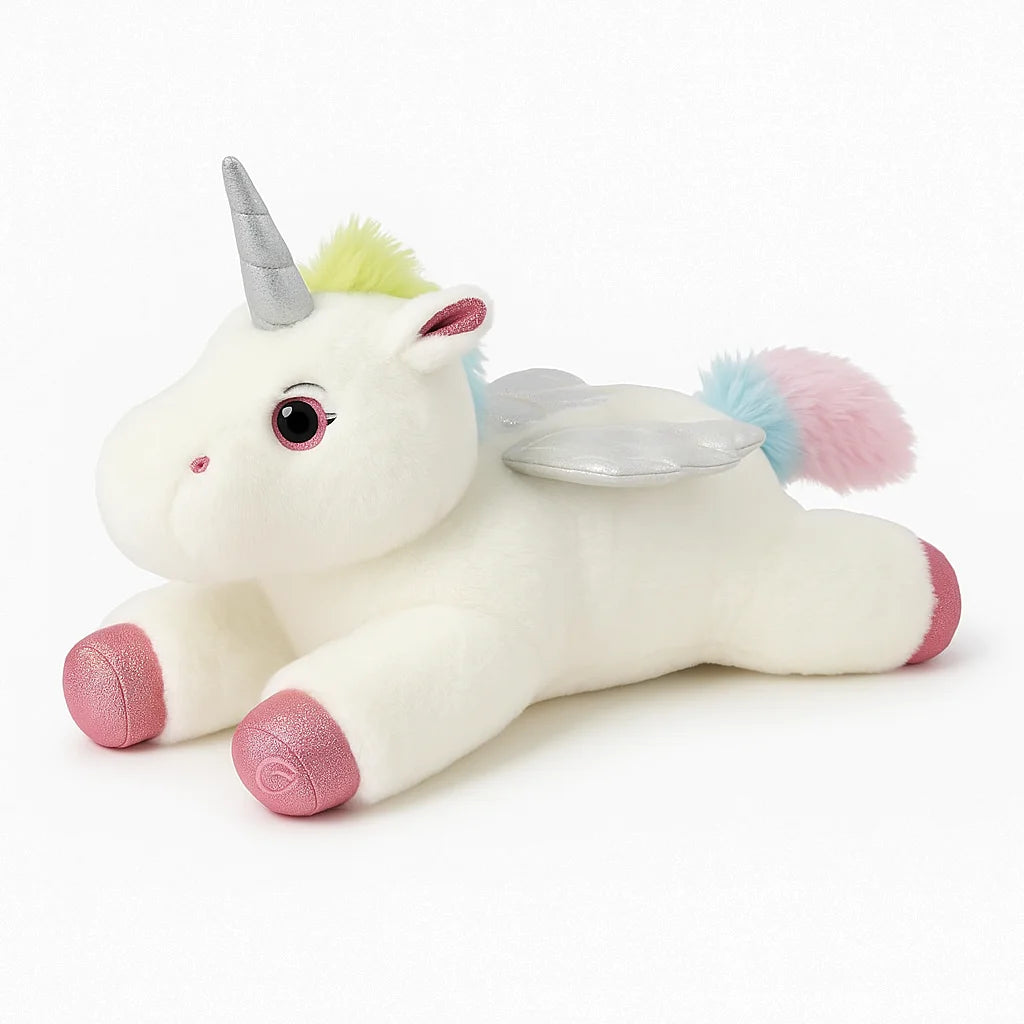 Veilleuse Peluche Licorne Blanc