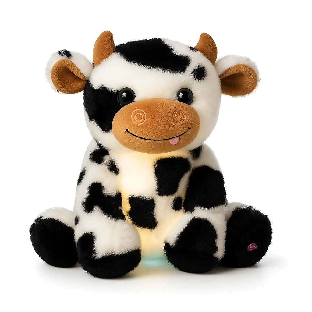 Veilleuse Peluche Vache Noir