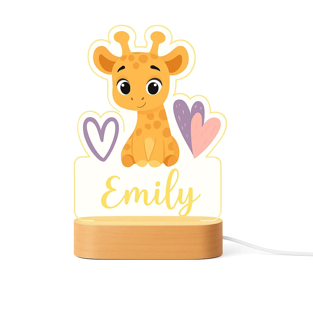 Veilleuse Personnalisée Girafe avec Prénom