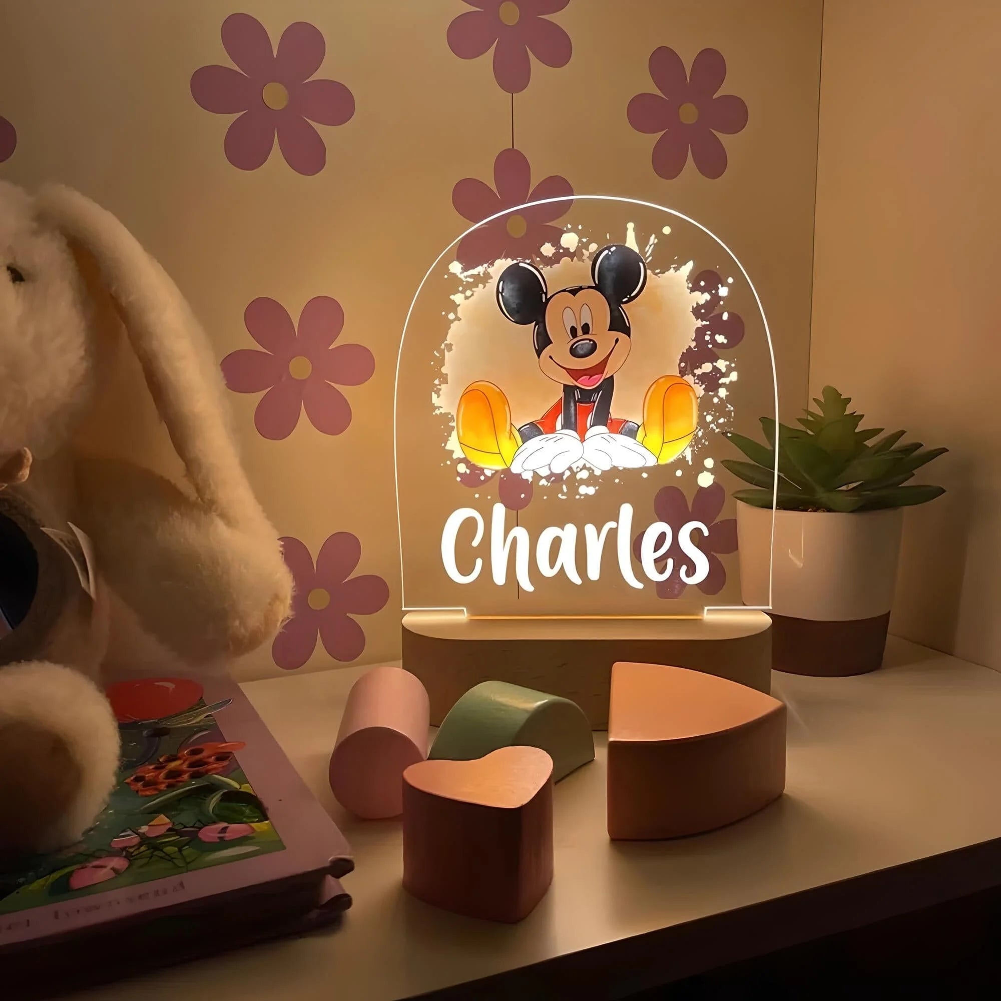 Veilleuse Personnalisée Mickey avec Prénom