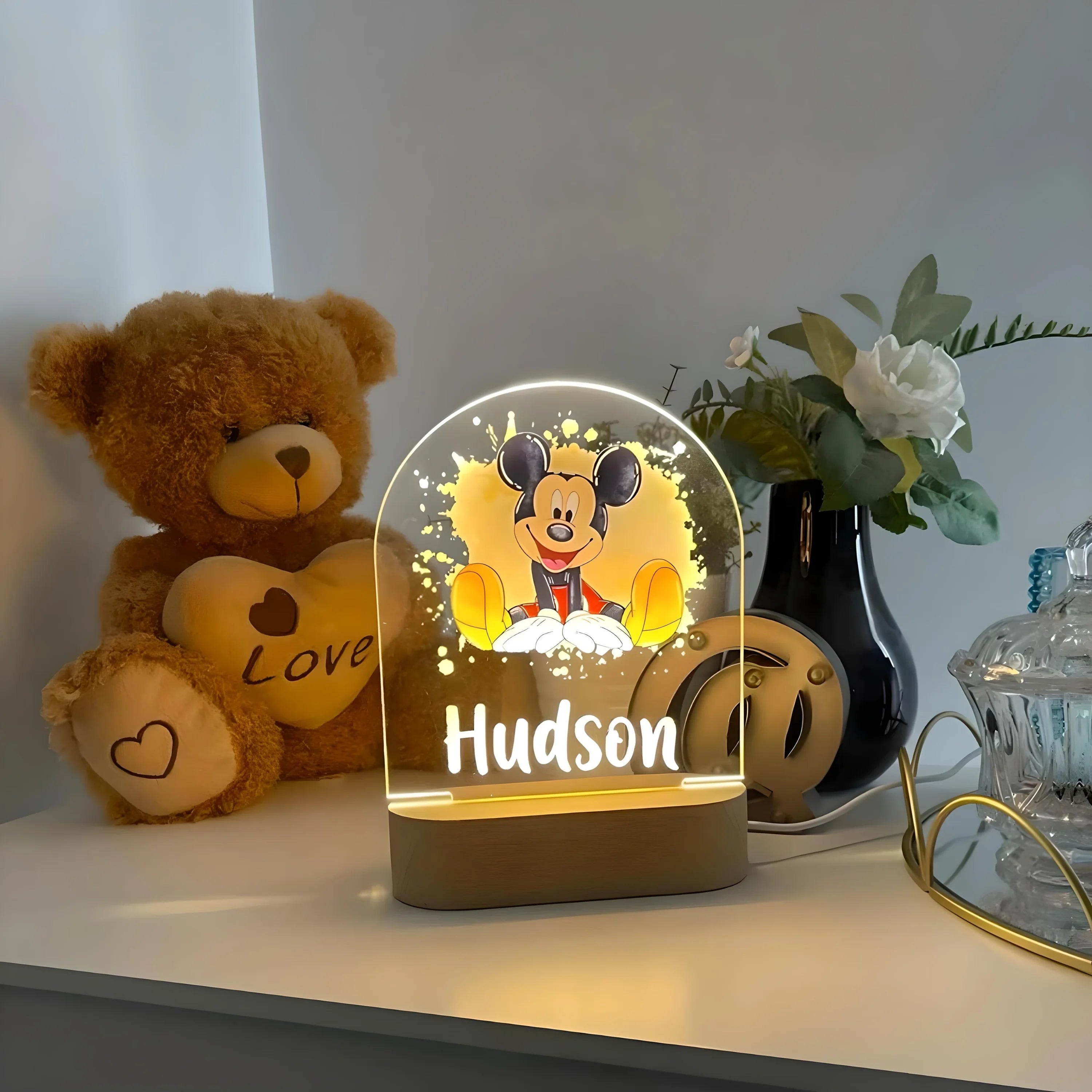 Veilleuse Personnalisée Mickey avec Prénom