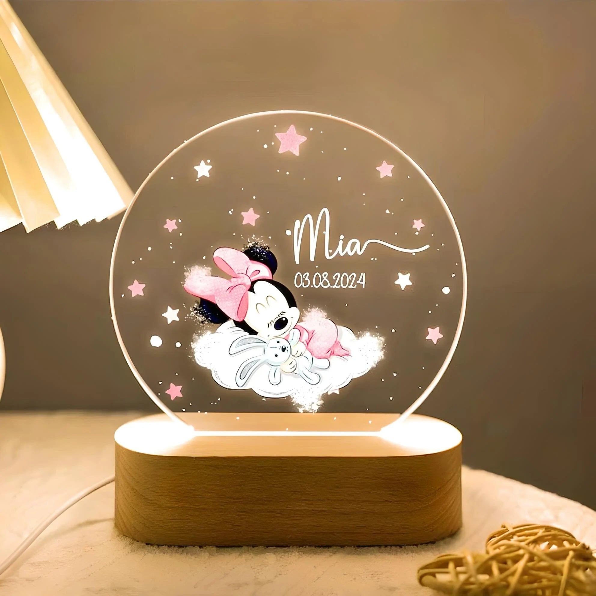 Veilleuse Personnalisée Minnie Dodo avec Prénom