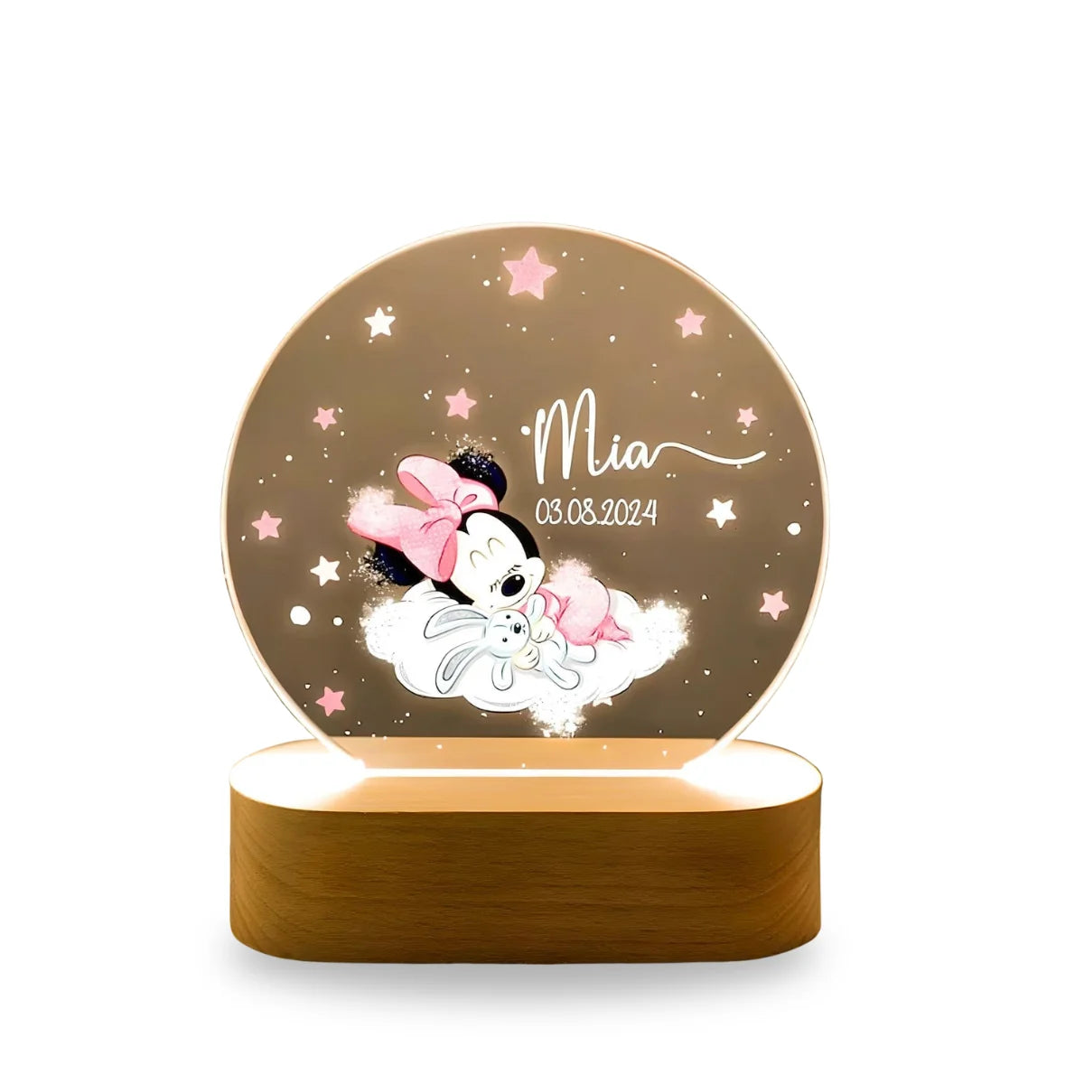 Veilleuse Personnalisée Minnie Dodo avec Prénom