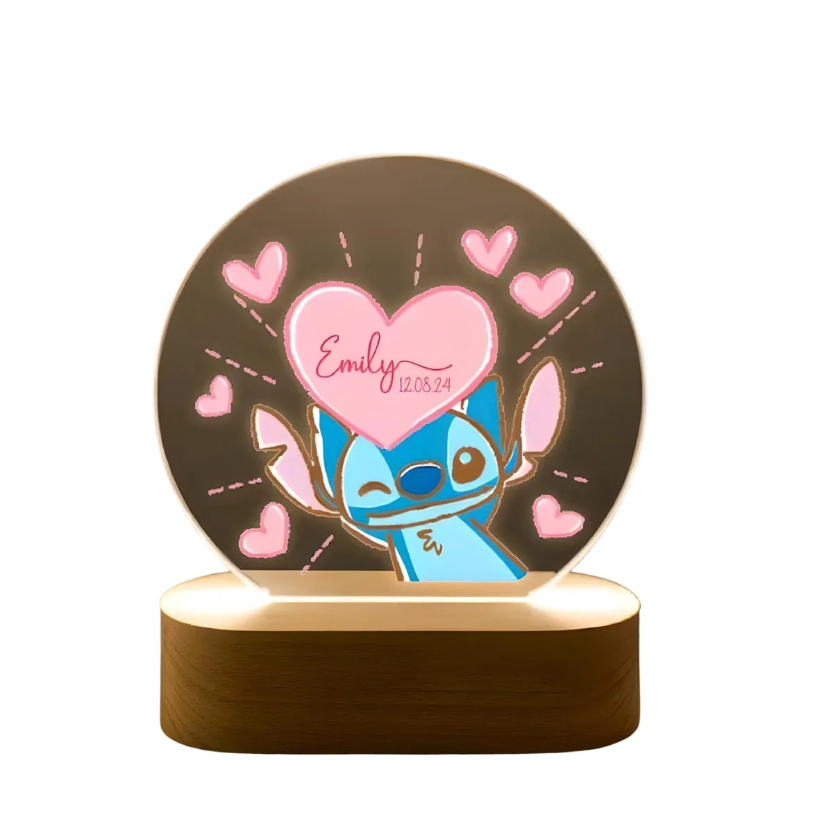Veilleuse Personnalisée Stitch avec Prénom