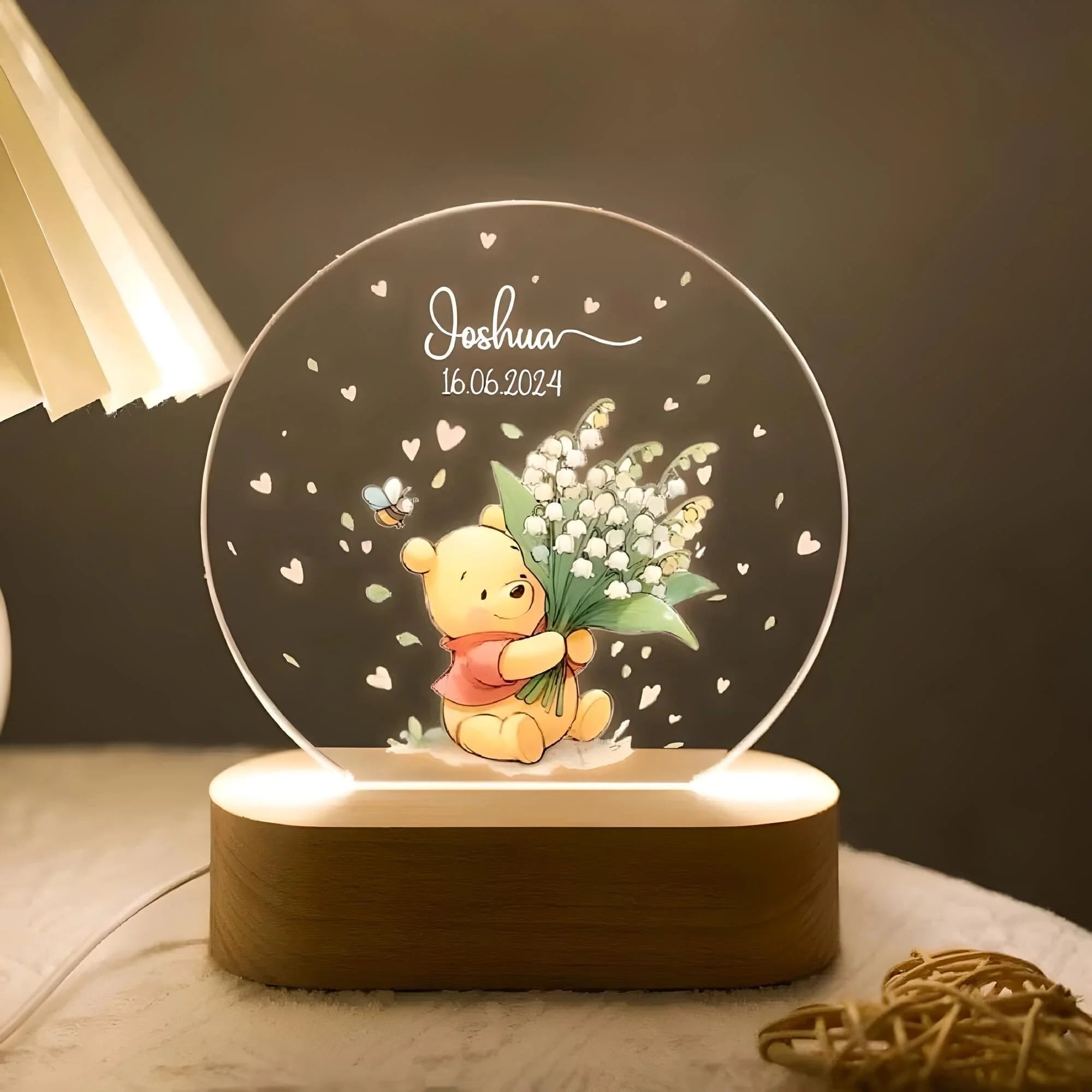 Veilleuse Personnalisée Winnie l'Ourson avec Prénom