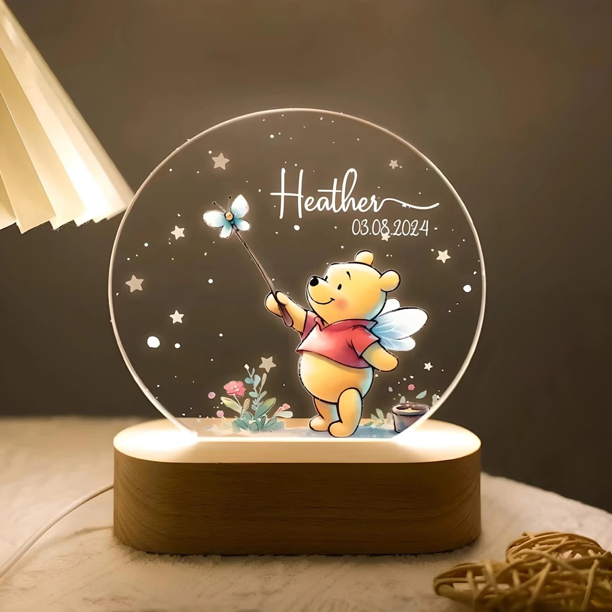 Veilleuse Personnalisée Winnie l'Ourson avec Prénom