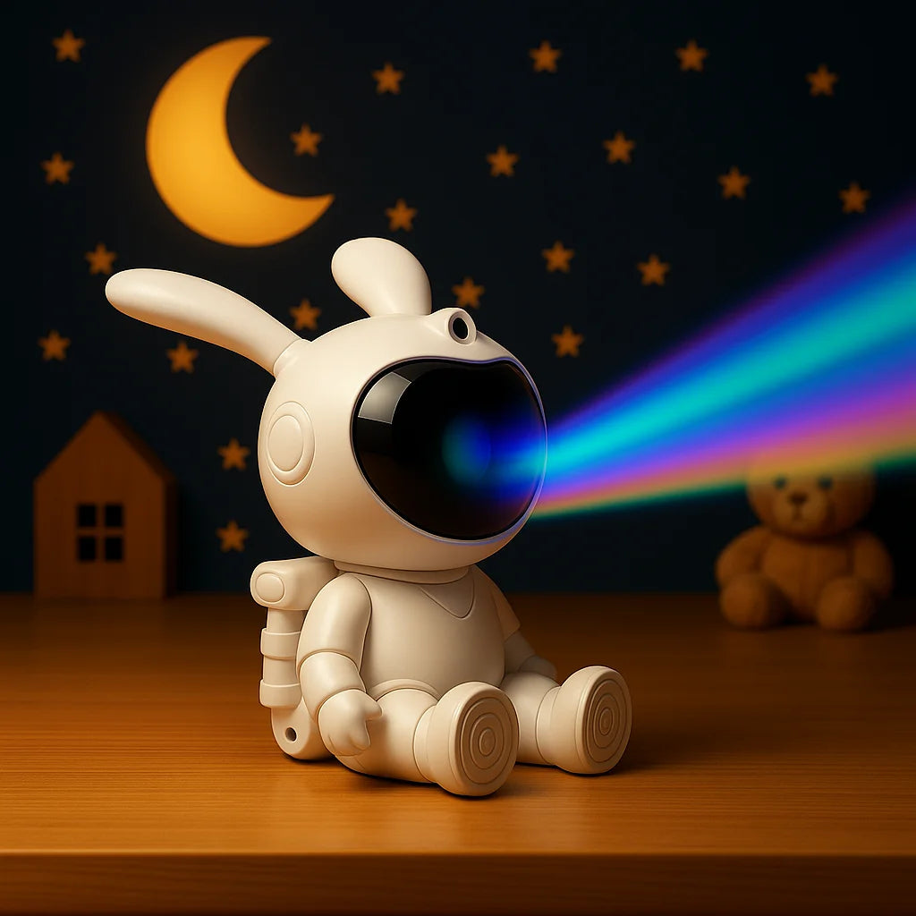 Veilleuse Projecteur Astronaute Lapin Assis