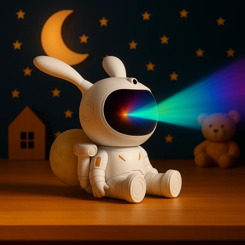Veilleuse Projecteur Astronaute Lapin Lune
