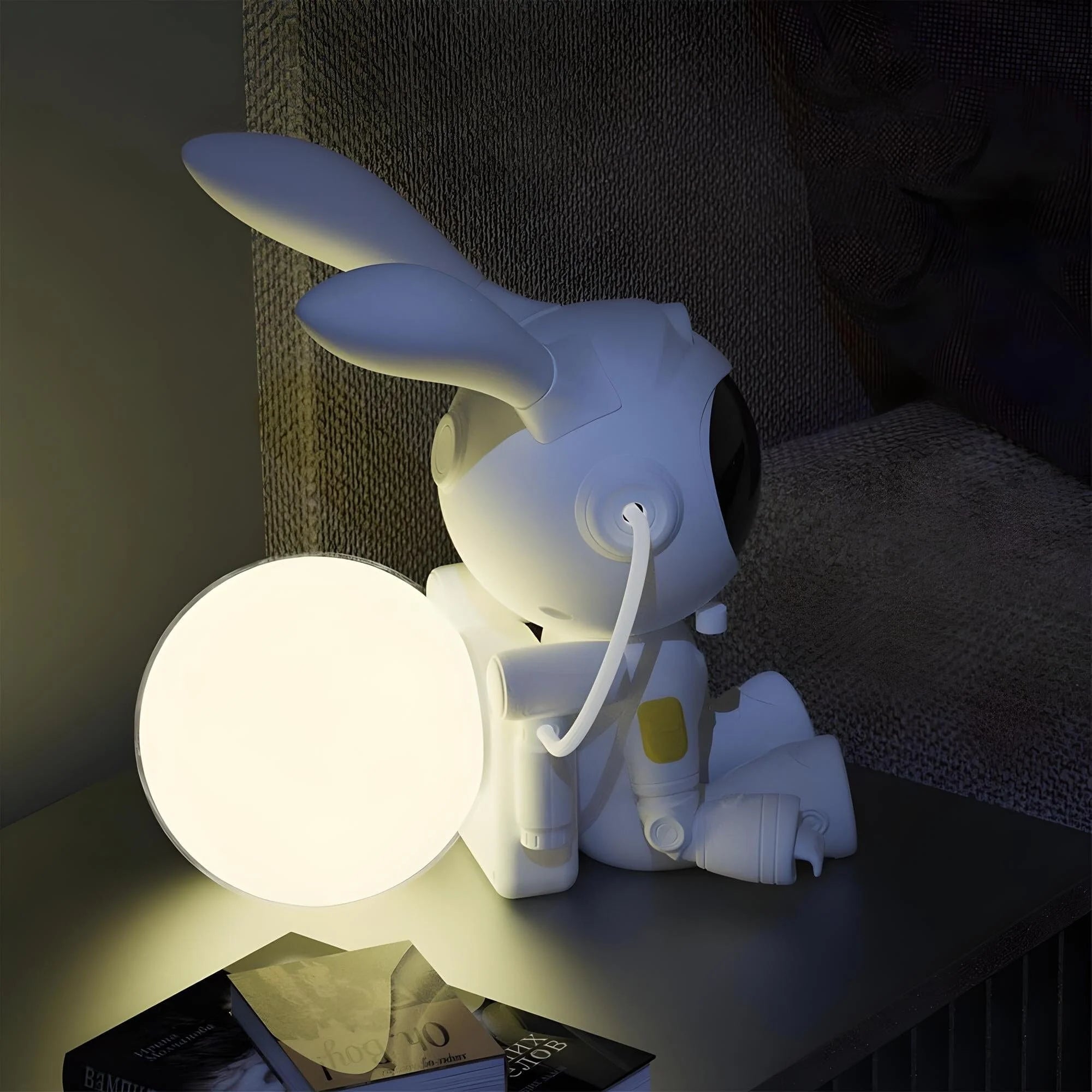 Veilleuse Projecteur Astronaute Lapin Lune